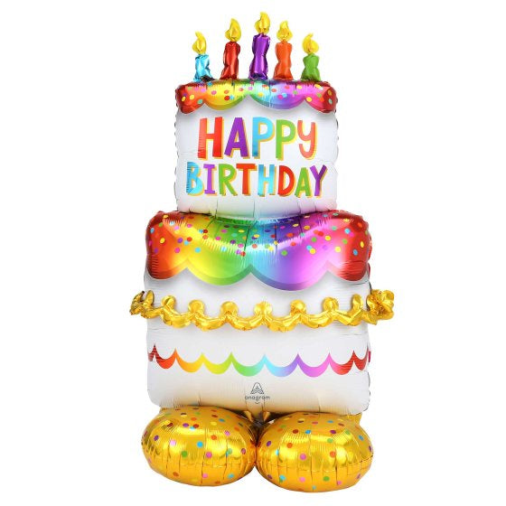 Happy Birthday Cake Airloonz Foil Balloon