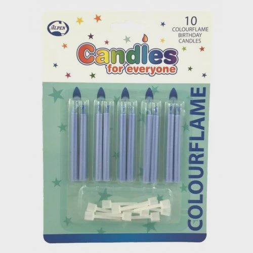 Coloured Flames Blue Candles