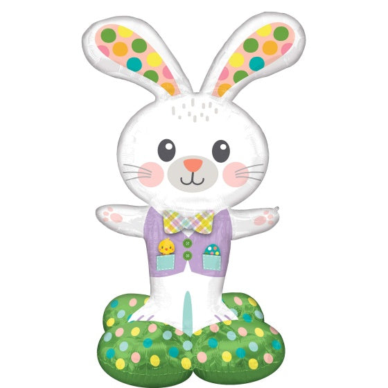 Spotted Easter Bunny Airloonz Foil Balloon 73cm x 116cm