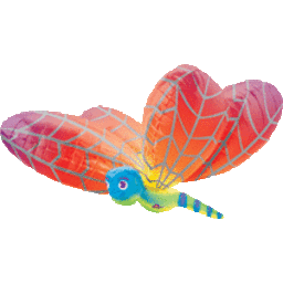 Dragonfly Bright Rainbow Supershape Balloon