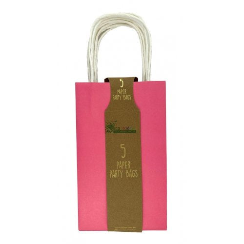 Paper Fuchsia Party Bags (Set of 5)