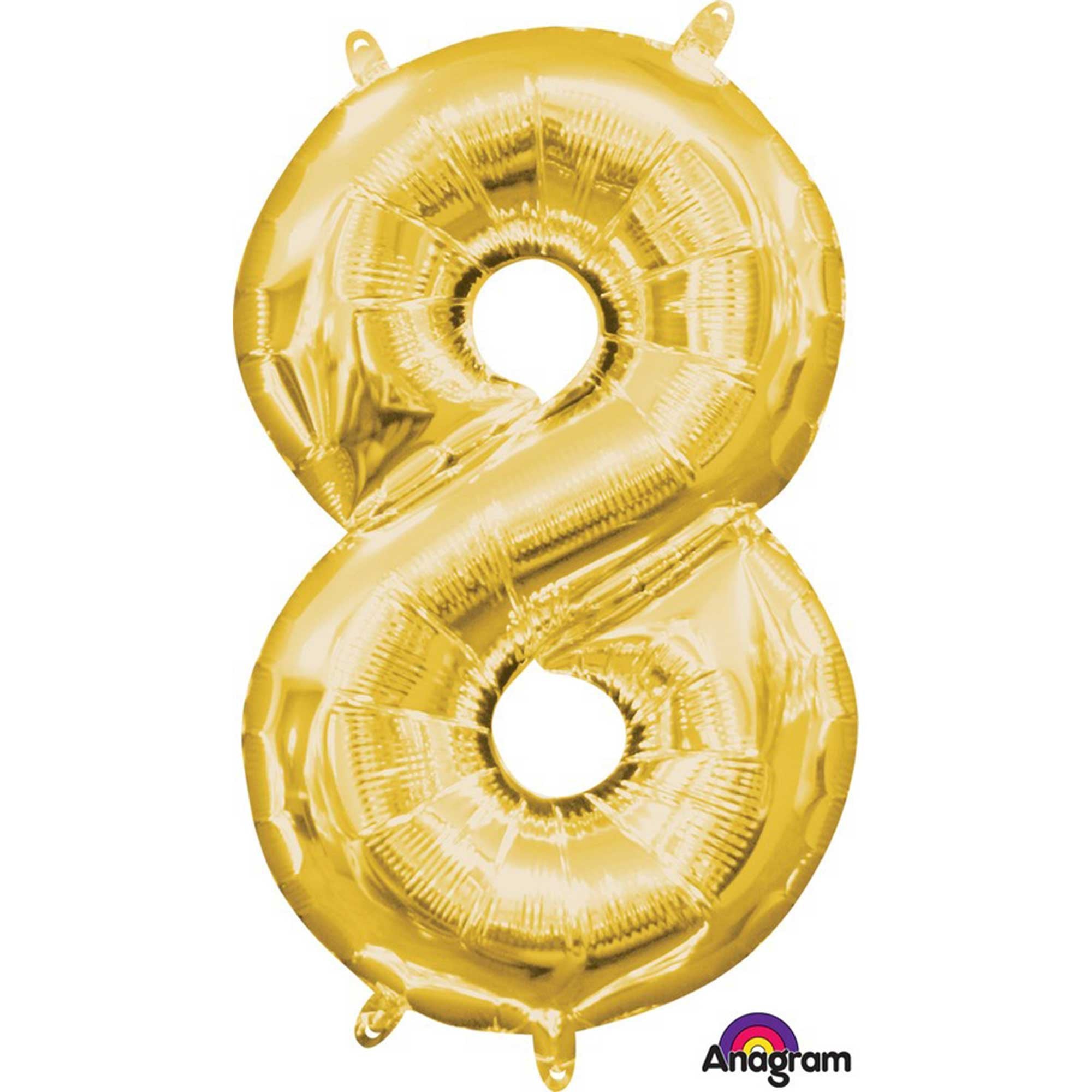 Gold Number 8 Foil Balloon