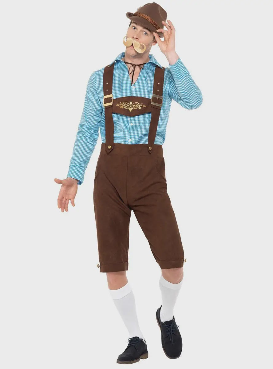 Bavarian Beer Fest Mens Oktoberfest Lederhosen Costume