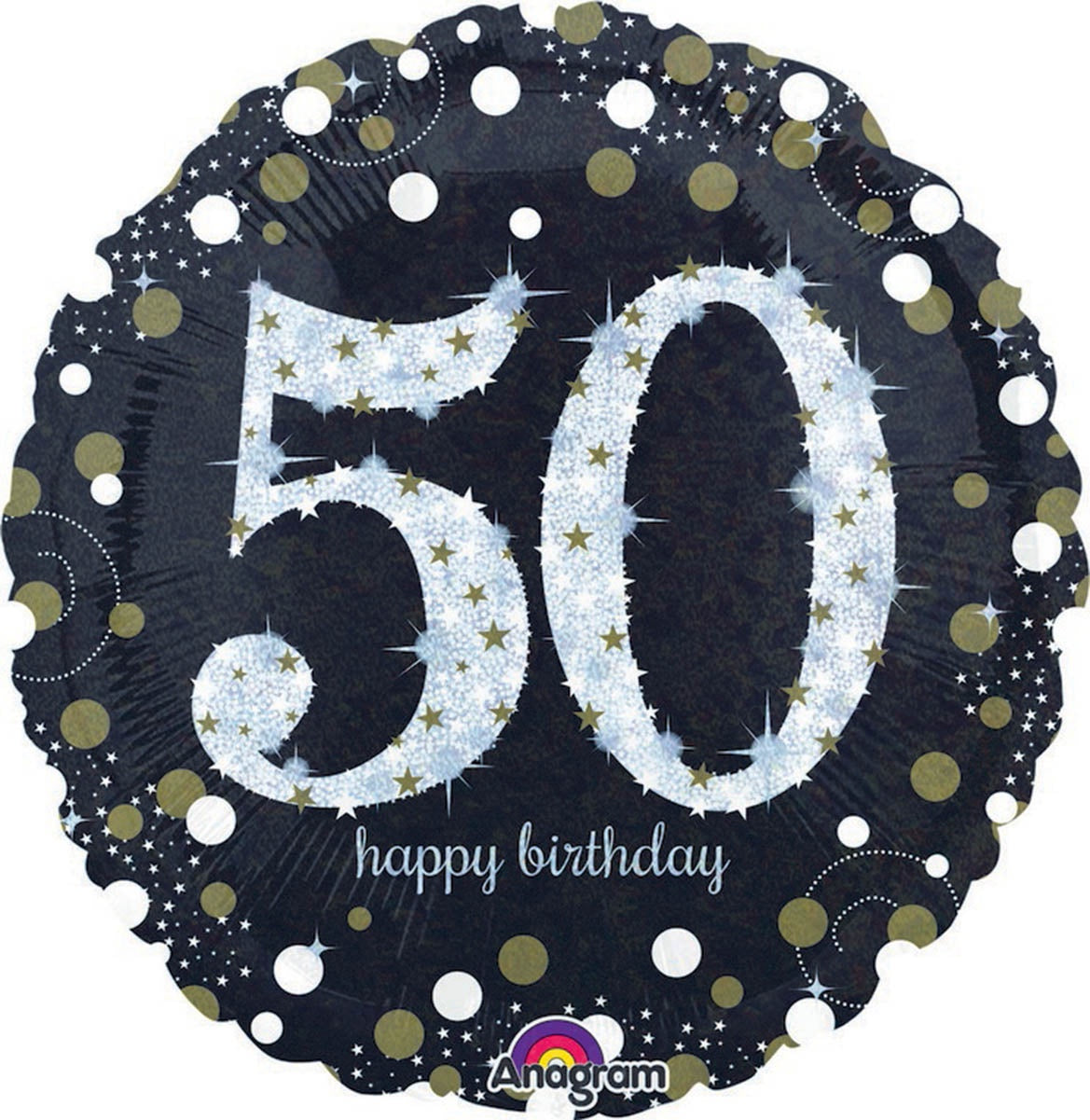 Holographic Sparkling 50th Birthday Foil