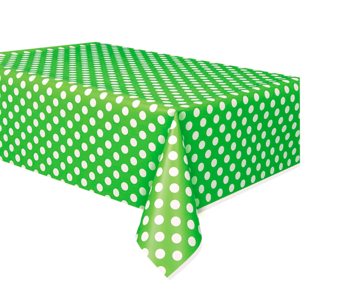 Green Polka Dot Plastic Tablecover