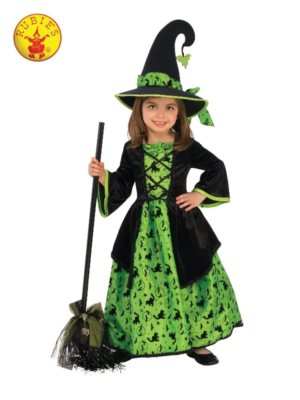 Green Witch Girls Costume