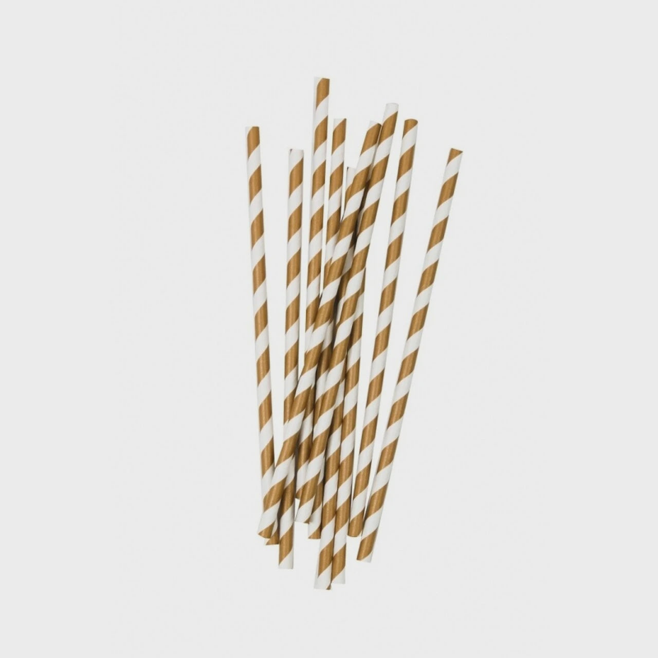 Gold Paper Straws Pk 10