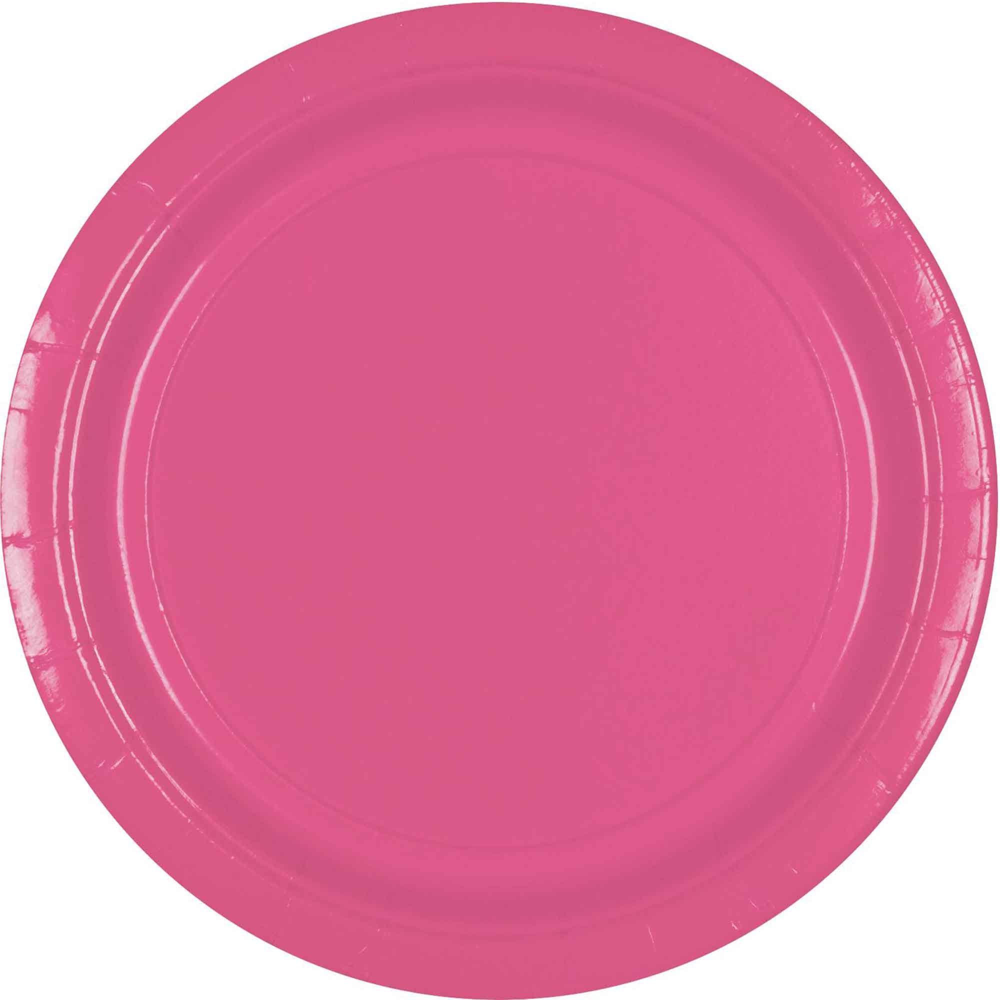 Paper Plates Bright Pink 9 Inch