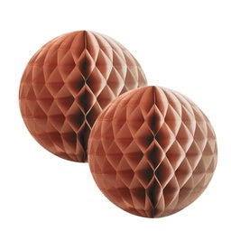 Rose Gold Honeycomb Balls 15 cm