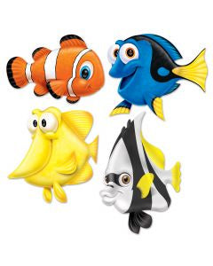Under the Sea Fish Cutouts, Pack of 4