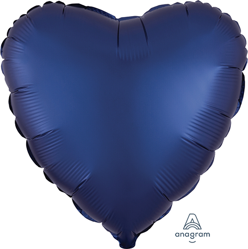 Satin Luxe Navy Heart Foil
