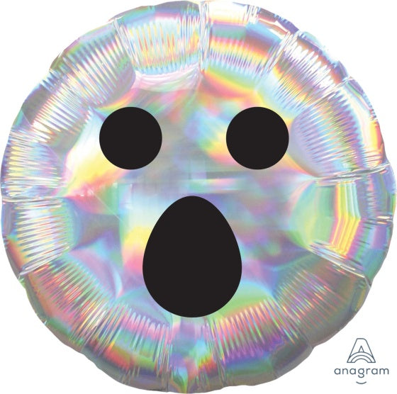 Holographic Iridescent Ghost Face Foil Balloon