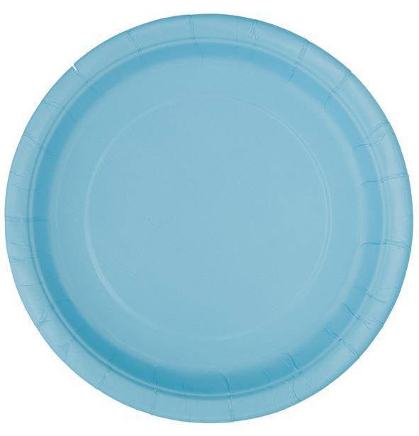 Paper Plates 8pk 9 Inch Pastel Blue