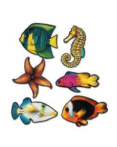 Tropical Fish Cutouts, Pack of 6