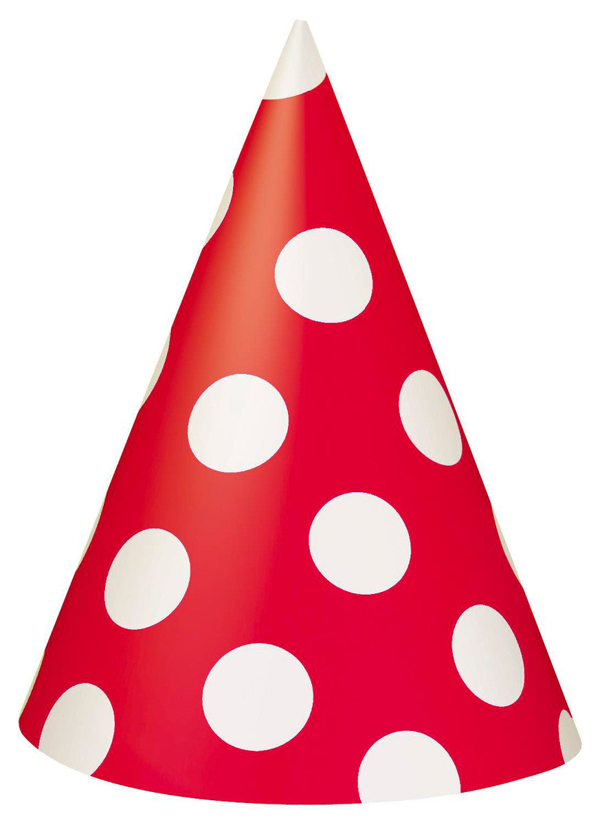 Red Polka Dot Party Hats