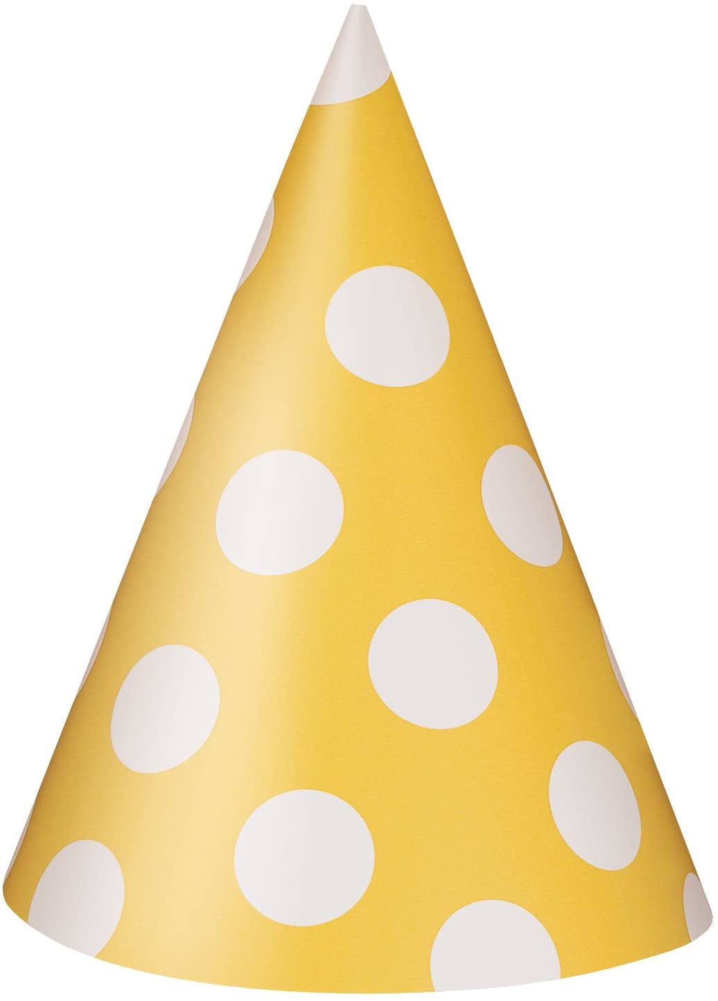 Yellow Polka Dot Party Hats