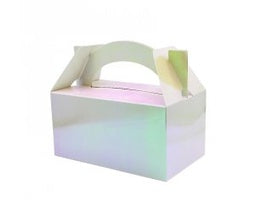 Party Lunch Boxes - Iridescent White