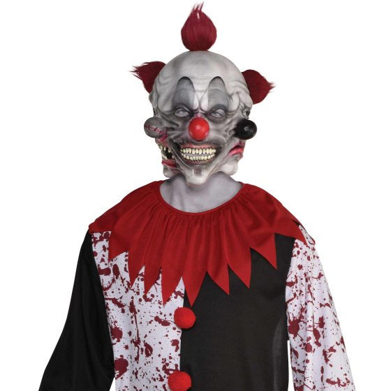Three Headed Horror Clown Latex Mask