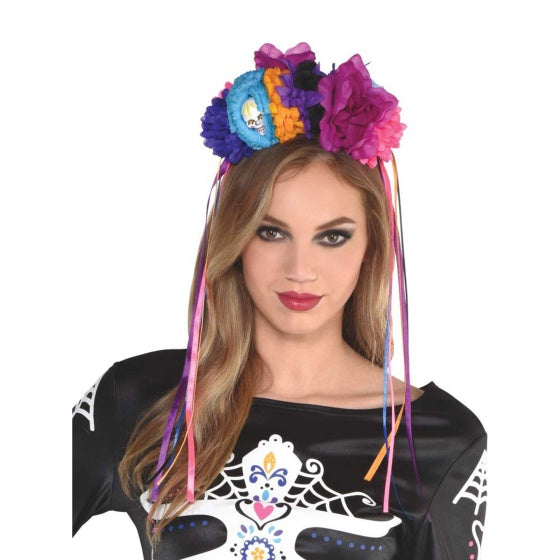 Day of the Dead Neon Floral Headband