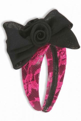 80s Lacey Bow Headband