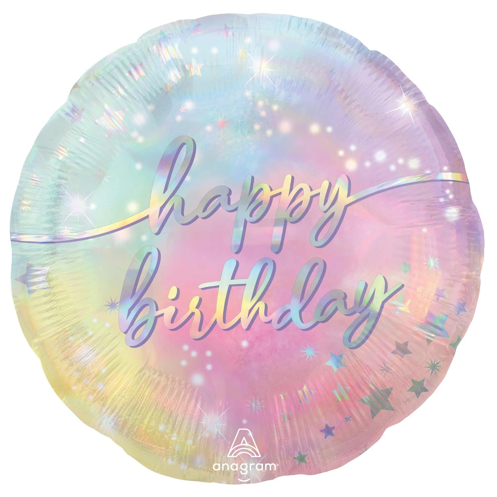Jumbo Luminous Happy Birthday Foil Balloon