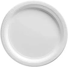 Frosty White Paper Plates 9 Inch