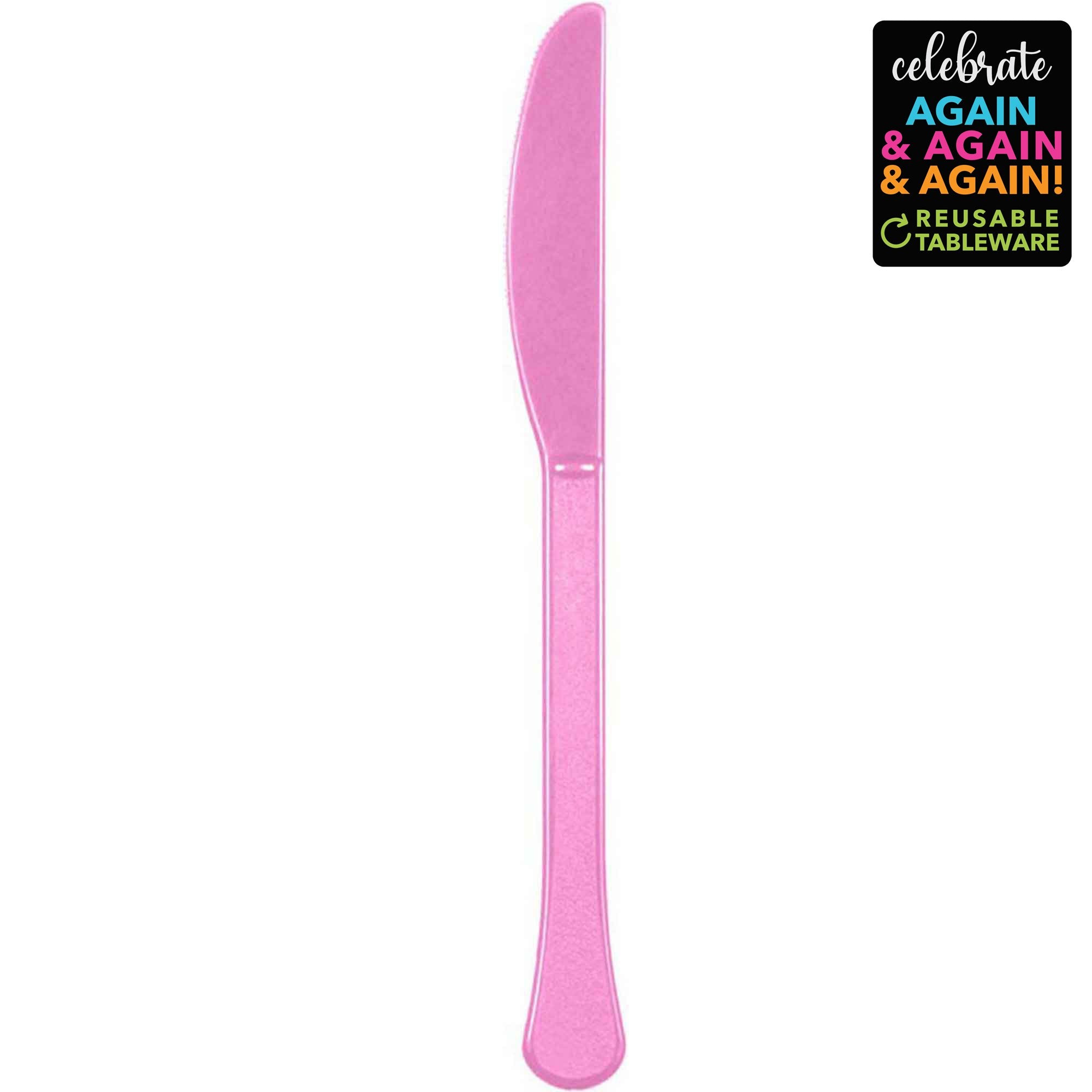 Pastel Pink Plastic Knives