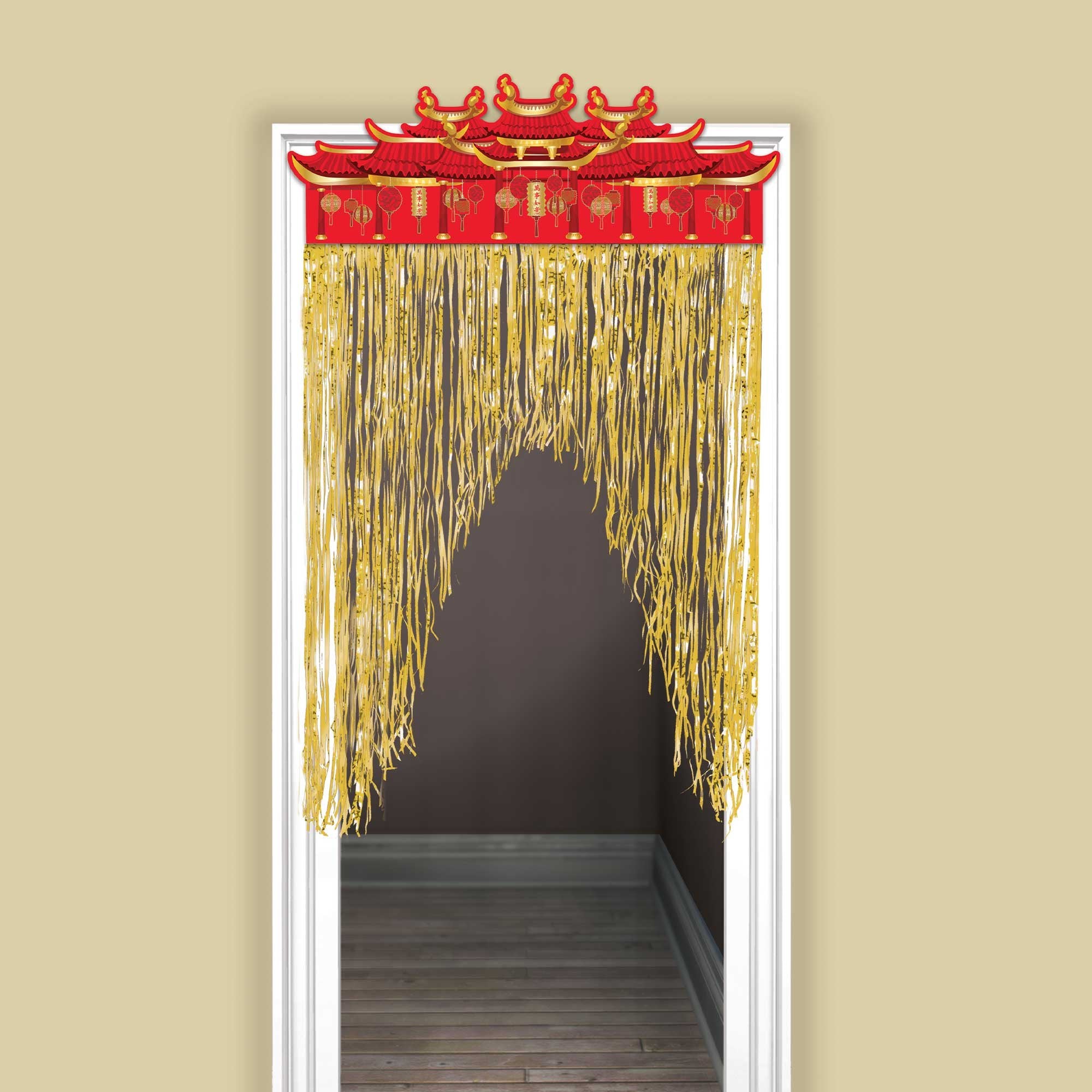 Chinese New Year Door Curtain Hot Stamped
