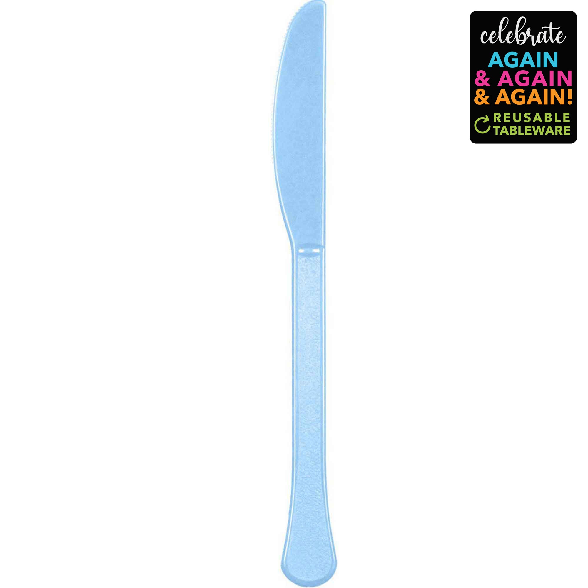 Pastel Blue Plastic Knives