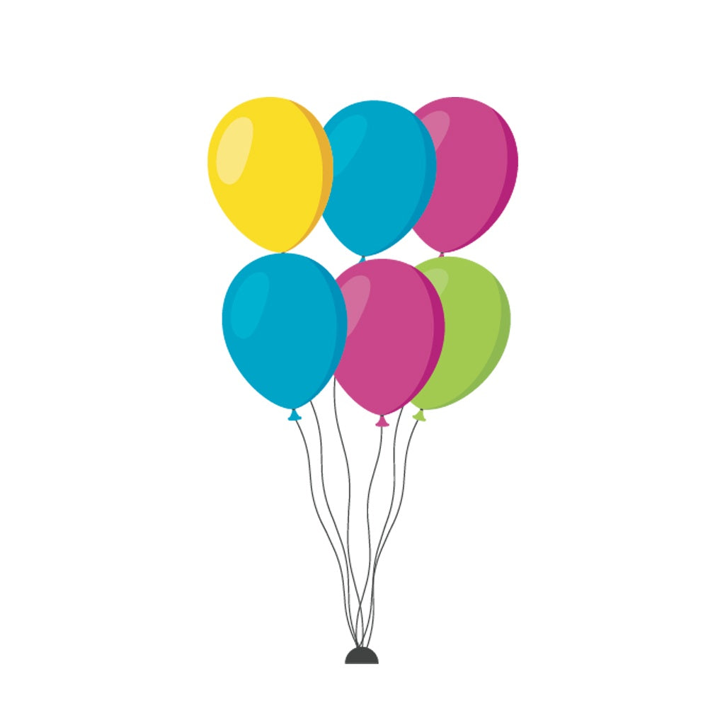 Six Helium Chrome Balloon Bouquet