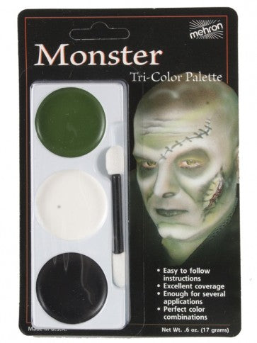 Mehron Tri-Colour Make-up Palette - Monster