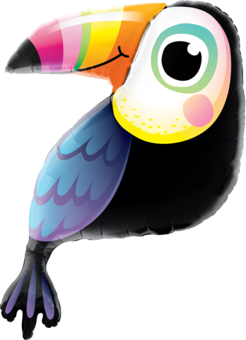 Colorful Toucan Supershape Foil Balloon