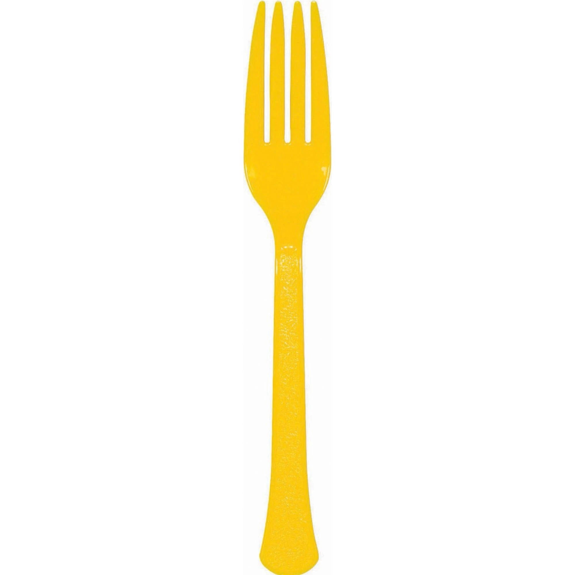 Yellow Plastic Forks