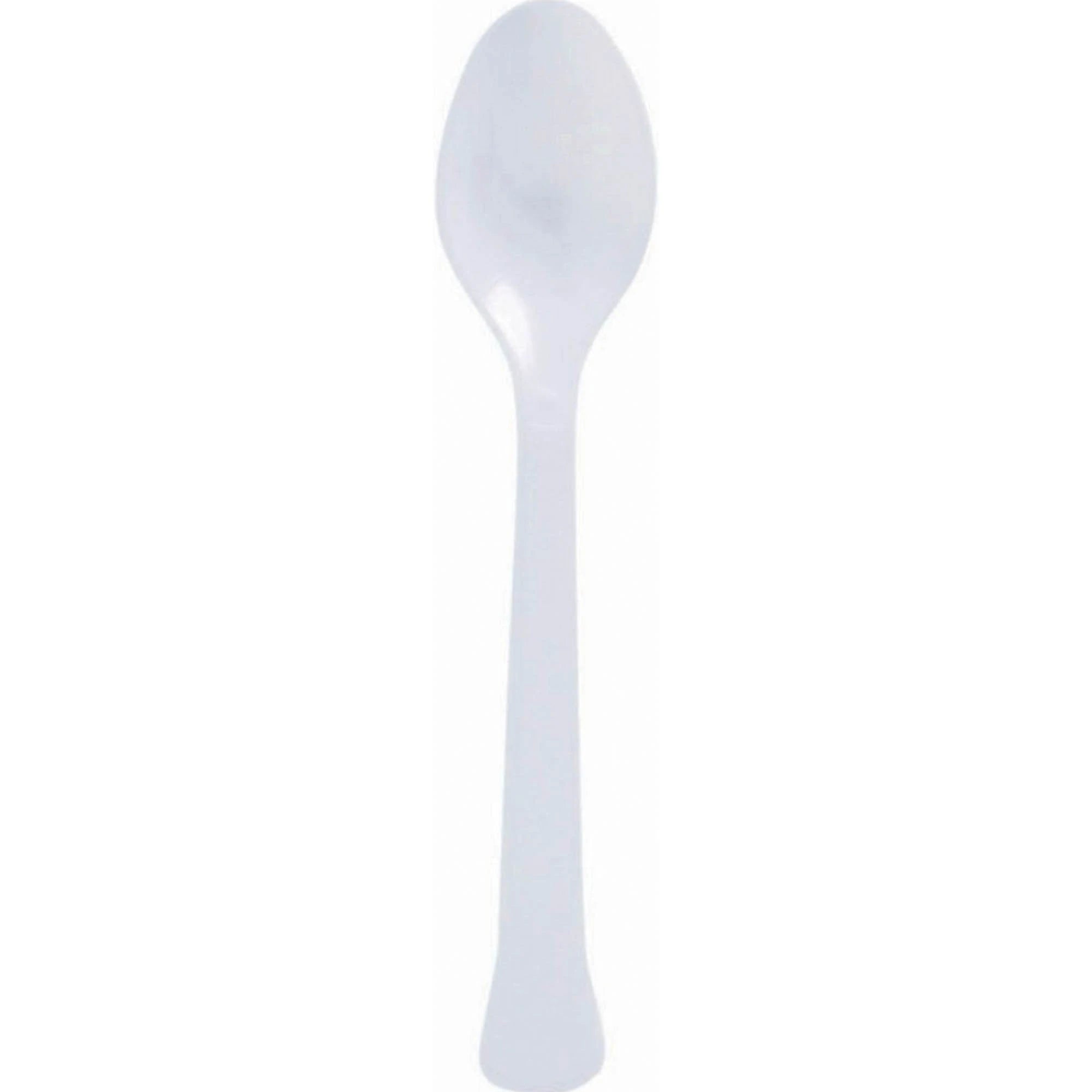 White Plastic Spoons