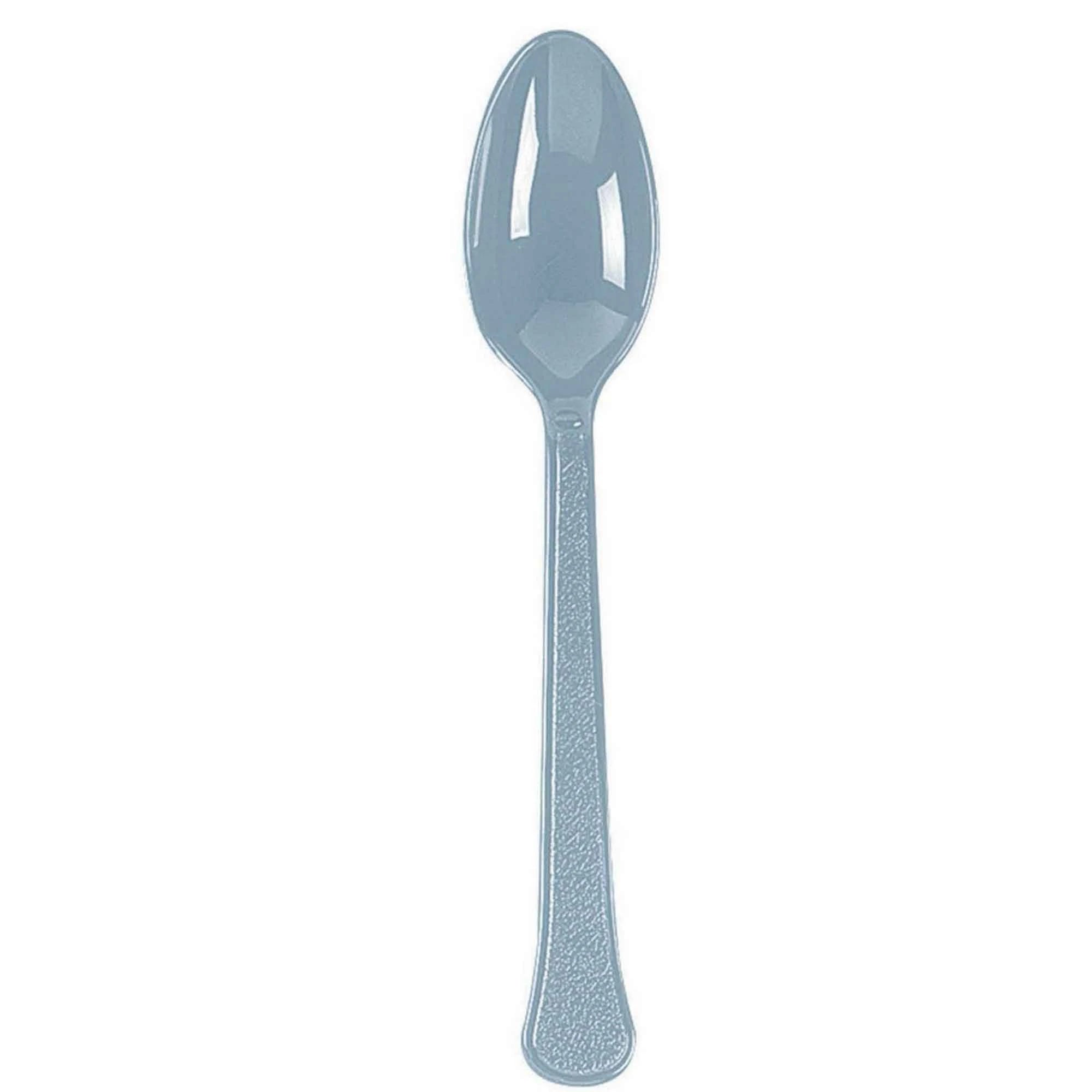 Silver Plastic Spoons