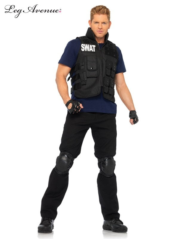 Swat Commander 4 Piece Costume - Black