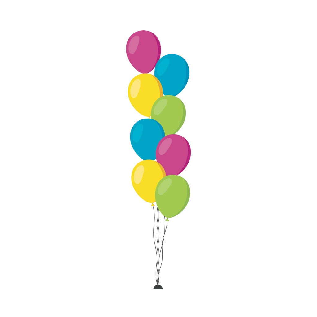 8 Helium Chrome Balloon Bouquet