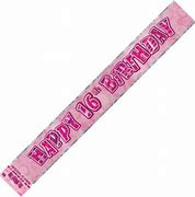 Glitz Pink Happy 16th Birthday Banner