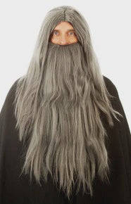 Wizard Grey Wig and Beard