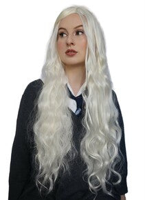 Luna Lovegood Long White Blonde Costume Wig