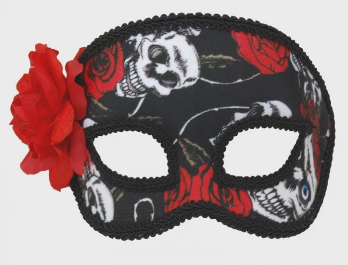 Skulls and Roses Decorative Masquerade Mask