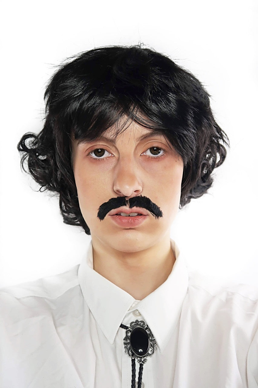 Pedro Black Wig & Moustache Costume Set