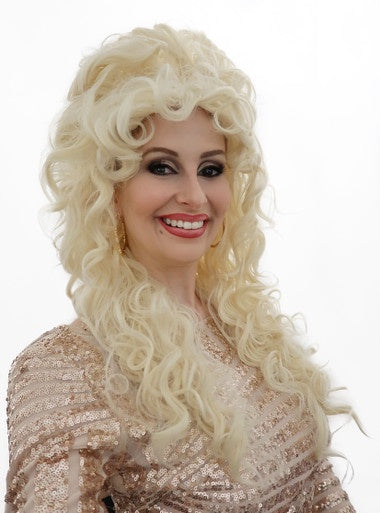 Dolly Parton Big Curls Blonde Wig