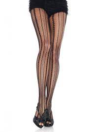 Vintage Pinstripe Net Pantyhose