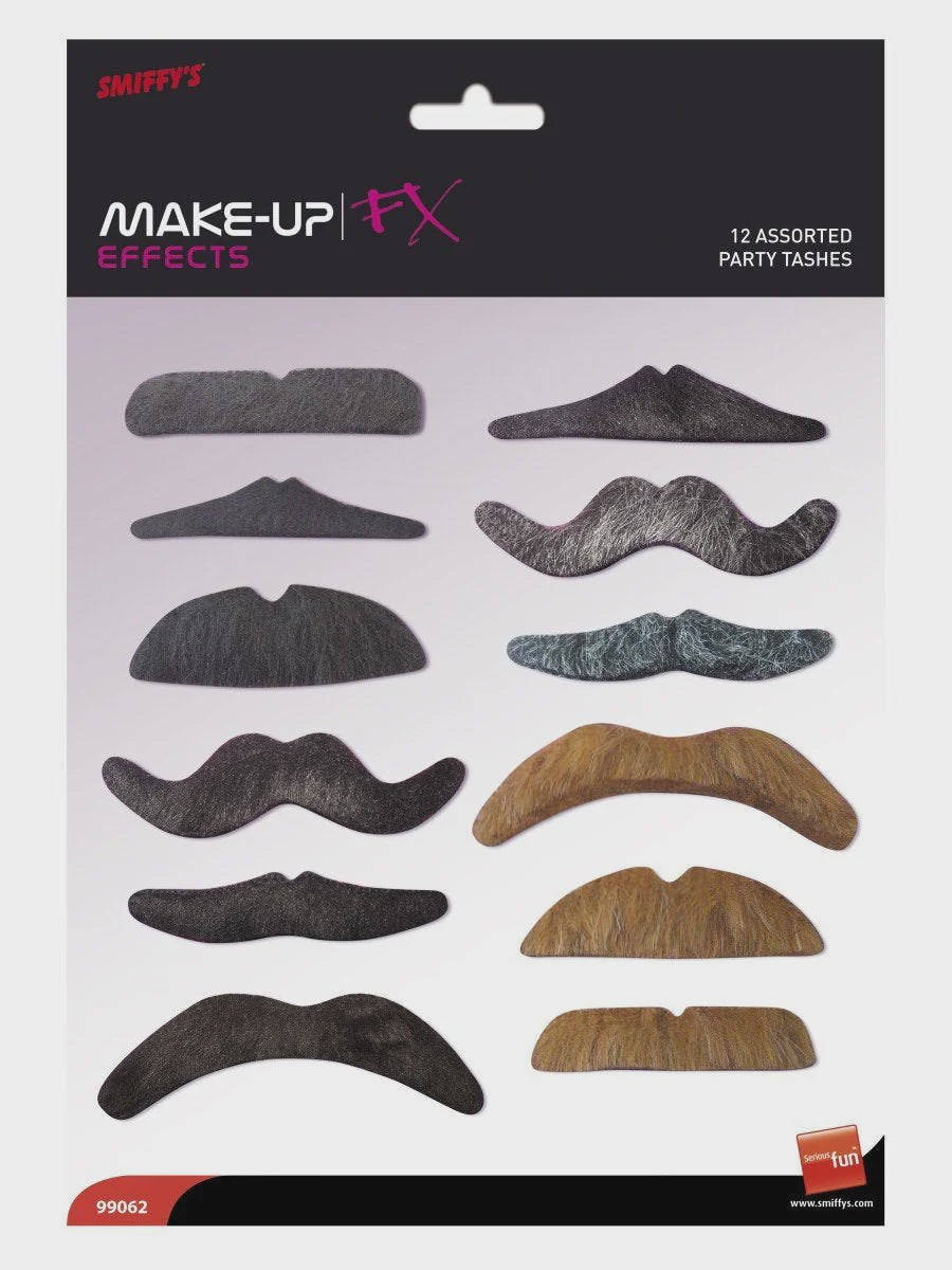 Pack of 12 Party Moustaches
