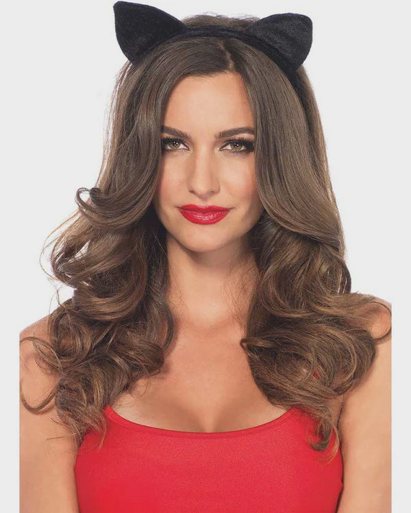 Velvet Black Cat Ears