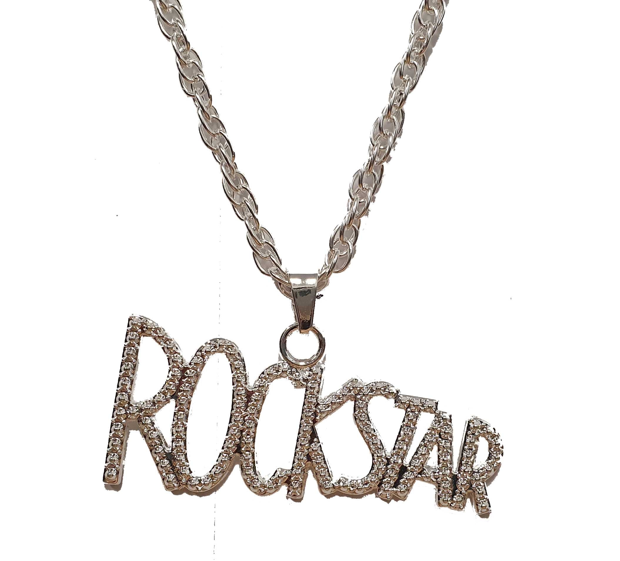 Silver Rockstar necklace