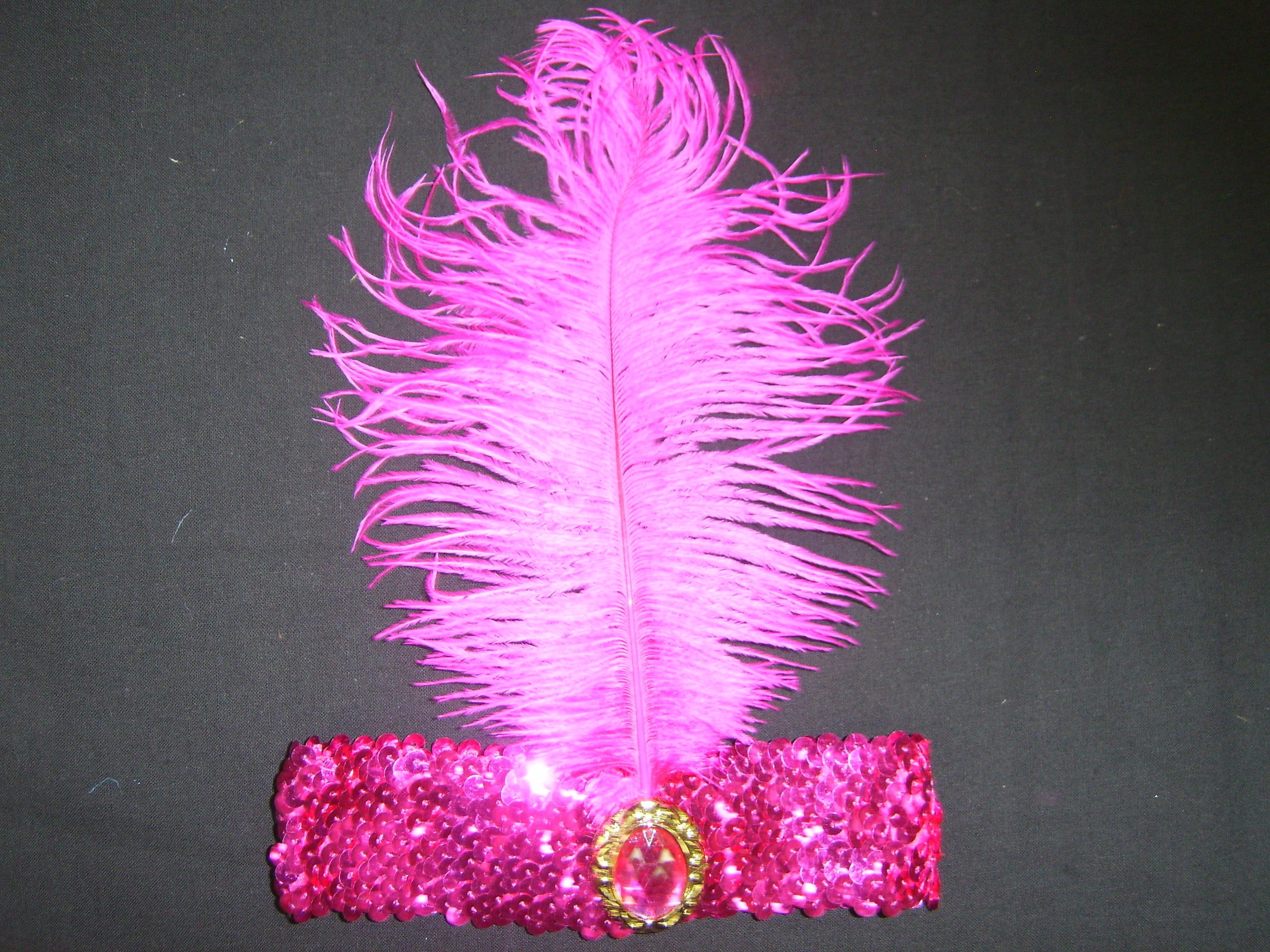 Hot Pink Flapper Sequin Headband