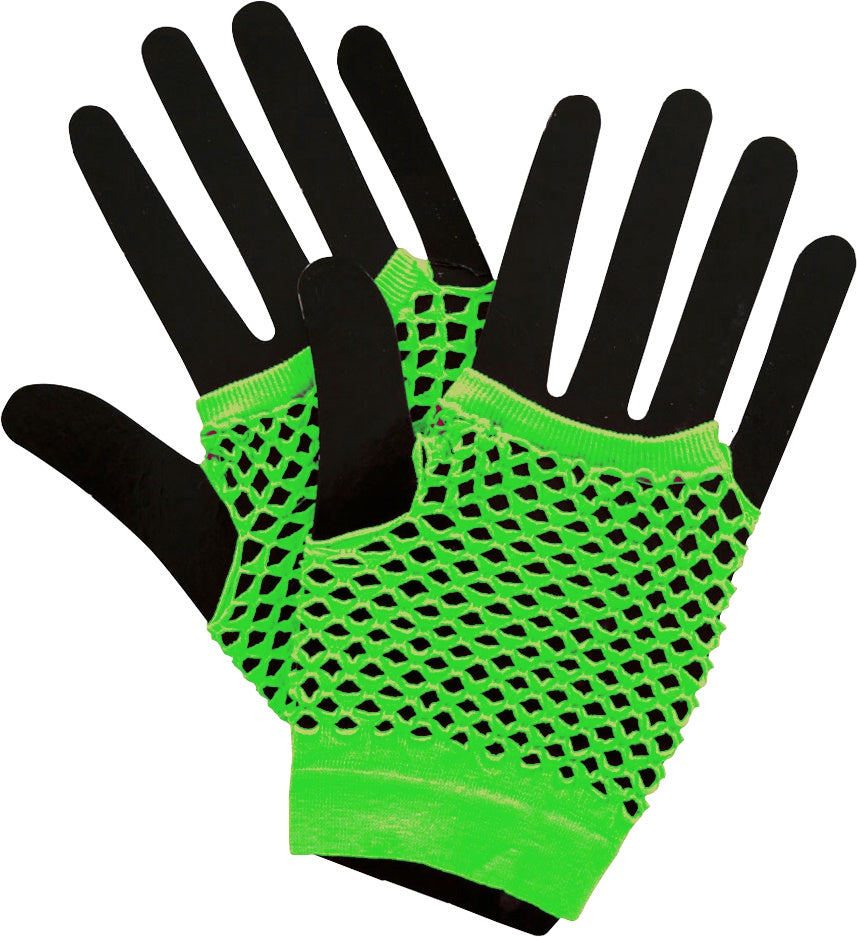 Fishnet Gloves Neon Green