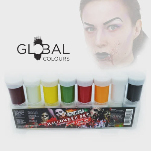 Global Colours Halloween Face Paint Set
